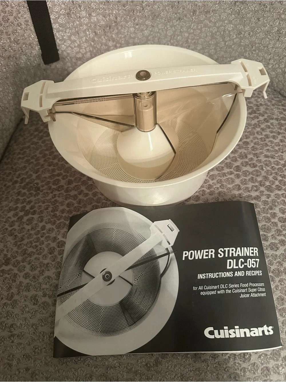 Cuisinart DLC-057 Power Strainer Attachment For DLC 10 8 7 X Series NEW Open box